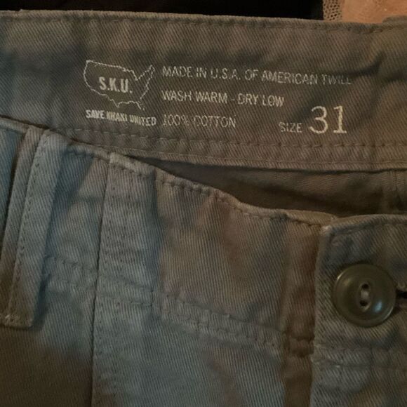 NWT Save Khaki United SKU Mens Army Green Twill Fatigue Pants 31 X 34 - Picture 7 of 9